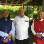 प्रसिद्ध फिल्मकार श्री श्याम बेनेगल और आईटीएम विवि के कुलपति श्री रमाशंकर सिंह तथा डॉ. वैदिक